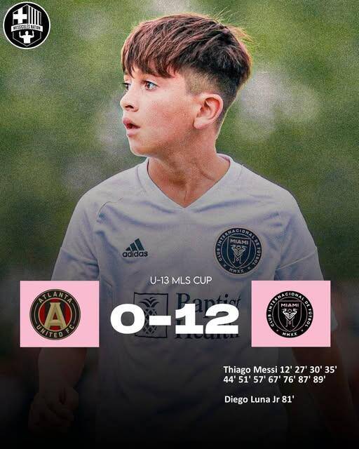  假新聞！梅西兒子U13比賽單場1人轟11球，多家媒體報道后刪除新聞