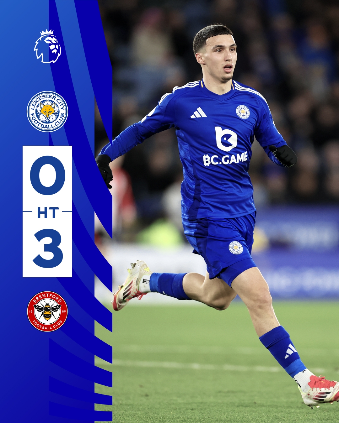  半場(chǎng)0-3！萊斯特若不進(jìn)球輸球，將主場(chǎng)6連敗0進(jìn)球創(chuàng)歷史最糟戰(zhàn)績(jī)