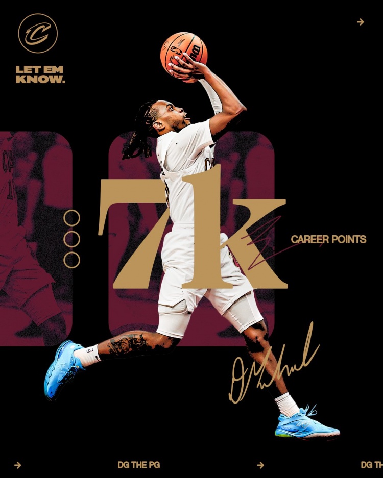  未來可期！加蘭騎士生涯得分達(dá)到7000分 隊(duì)史第11位！