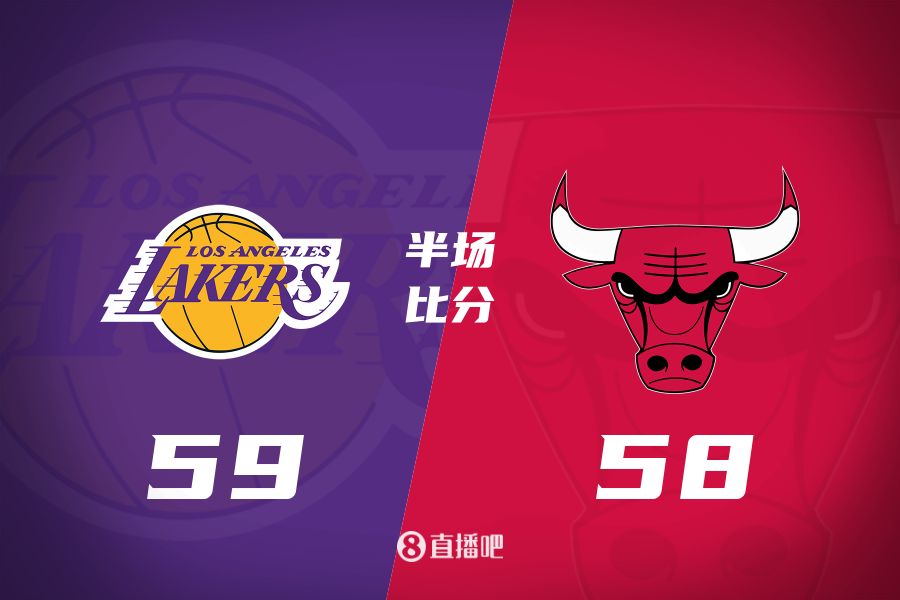 文森特壓哨三分&詹姆斯10+5+7！湖人半場(chǎng)反超公牛1分