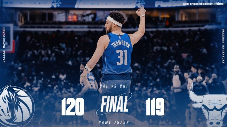  險勝公牛！獨(dú)行俠官方曬贏球海報 克萊成為封面人物